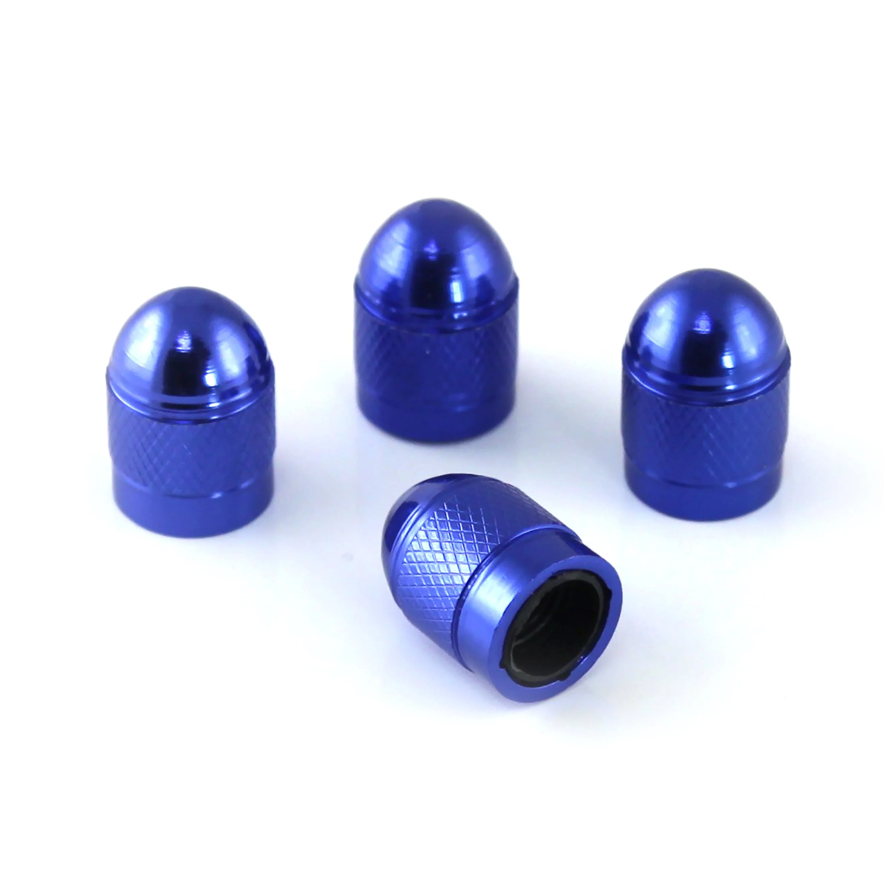 Anodized Aluminum Tire Valve Caps (Blue)