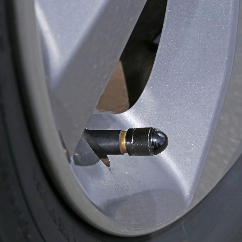 Anodized Aluminum Tire Valve Caps (Black)