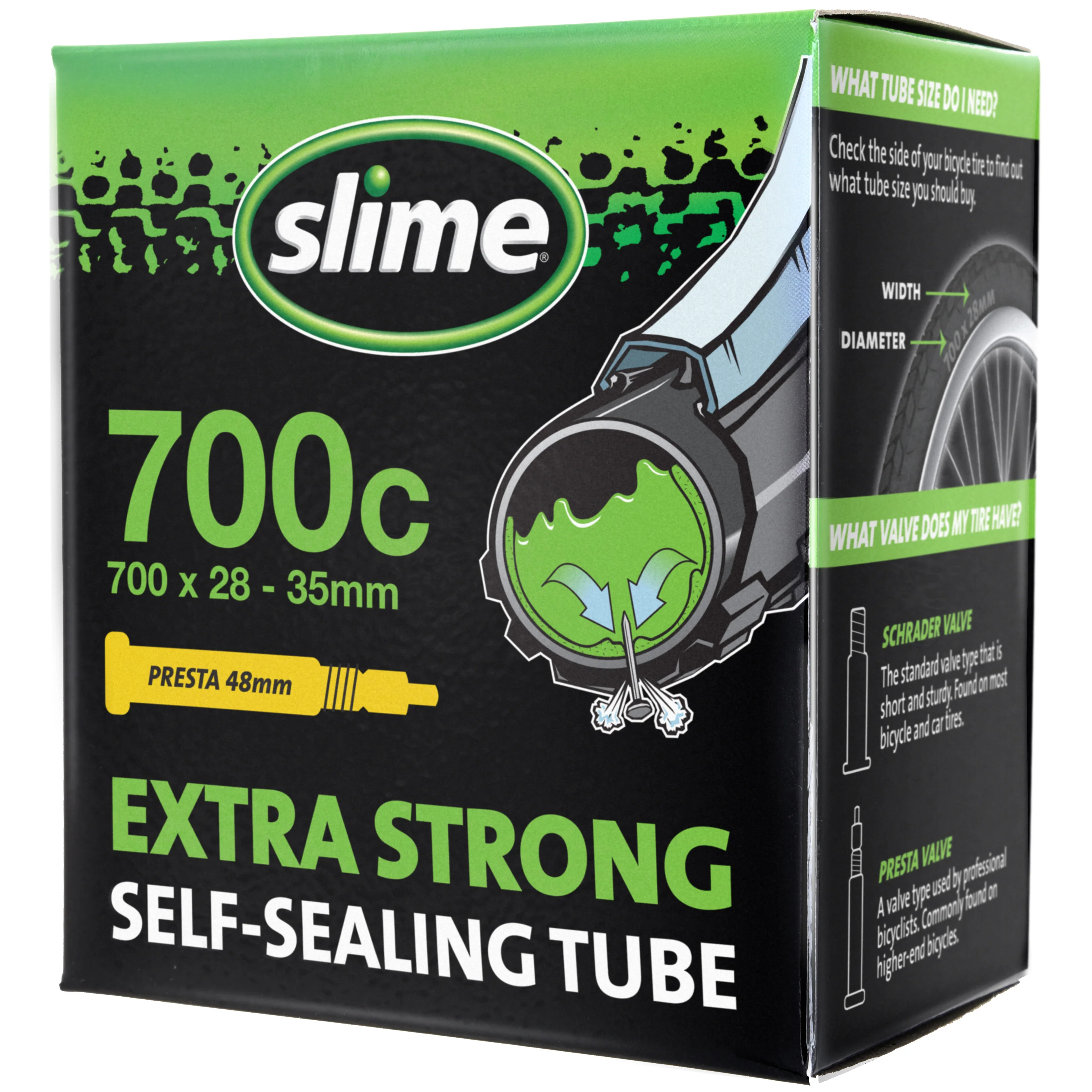 Extra Strong Self-Sealing Bicycle Tubes 700 x 28-35mm Presta
