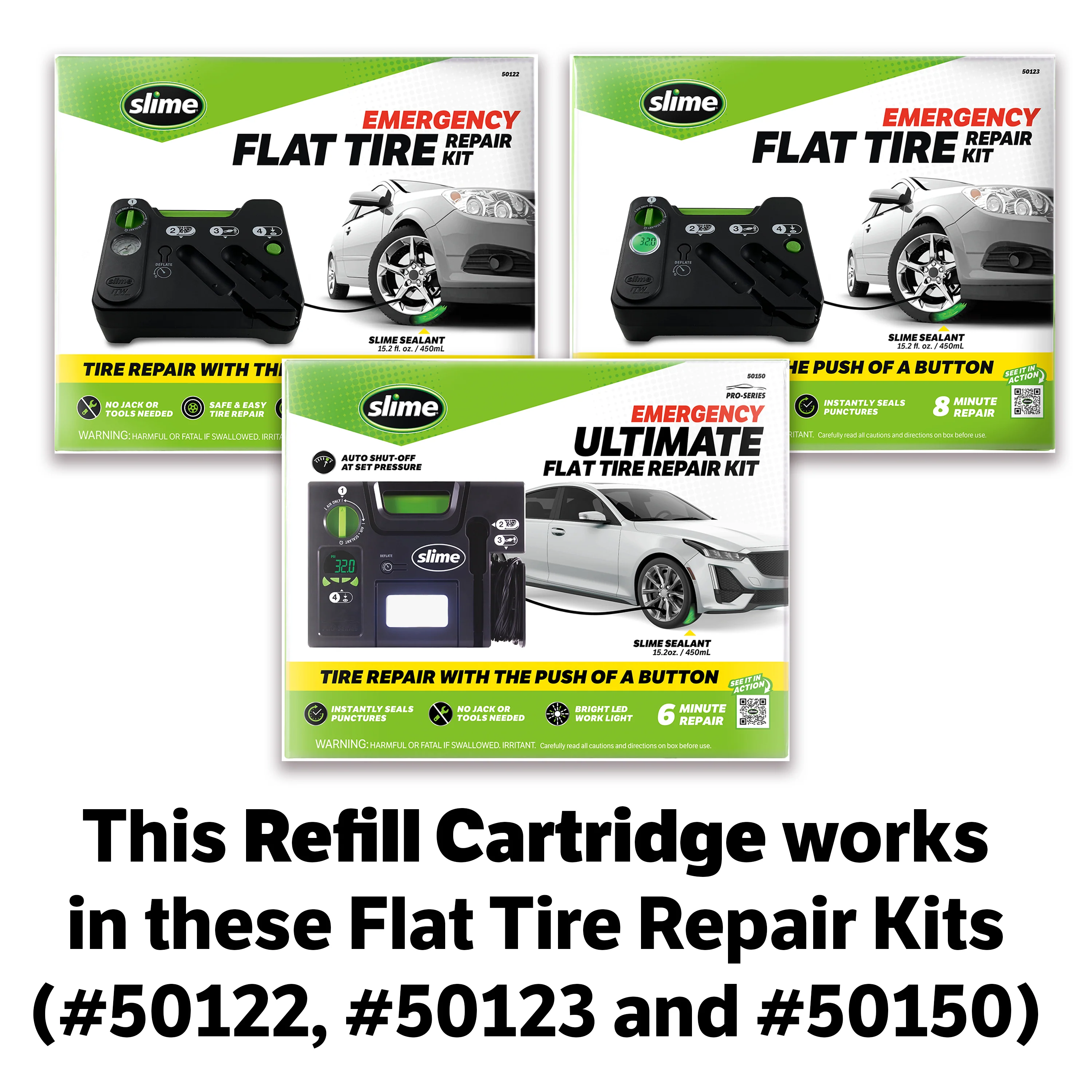 Sealant Refill Cartridge for the Flat Tire Repair Kits - Car